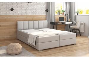 Zondo Bračni krevet Boxspring 180 cm Rhoni (svjetlosiva) (S podnicom, madracom i prostorom za odlaganje) . 809435