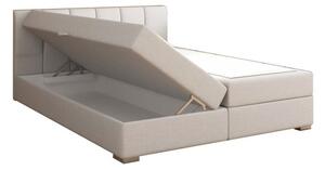 Zondo Bračni krevet Boxspring 180 cm Rhoni (svjetlosiva) (S podnicom, madracom i prostorom za odlaganje) . 809435