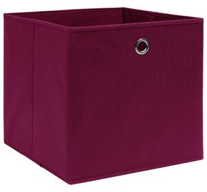 VidaXL Kutije za pohranu 10 kom tamnocrvene 32 x 32 x 32 cm od tkanine