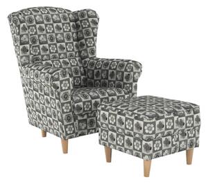 Zondo Fotelja s tabureom Aevo (patchwork N1) . 788159