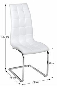 Zondo Blagovaonska stolica Cli (bijela + krom) . 794748