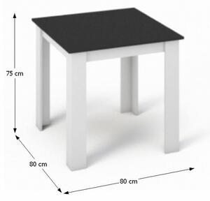 Zondo Blagovaonski stol Plat (kvadrat) (za 4 osobe) (bijela + crna) . 794794