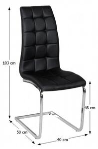 Zondo Blagovaonska stolica Cli (crna + krom) . 794747