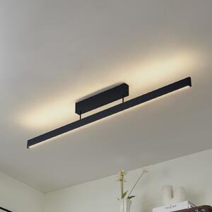 Lucande pametna LED stropna svjetiljka Mylosh, crna, CCT, Tuya, prigušiva, Crno, Dnevni boravak/blagovaonica, Aluminij
