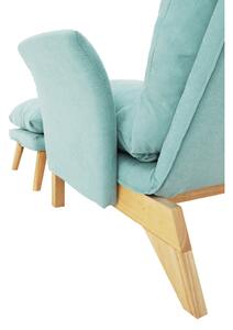 Zondo Fotelja s osloncem za noge Zintius (boja mentola) . 1000165