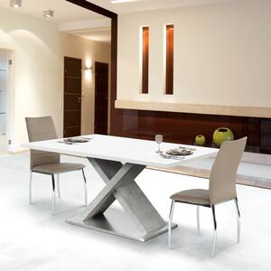 Zondo Blagovaonski stol Farnali (bijeli sjaj + beton). 1015679