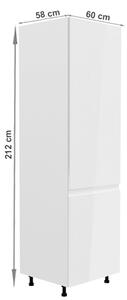 Zondo Kuhinjski ormarić za hladnjak D60ZL Aurellia (bijela + bijeli sjaj) (P). 1015757