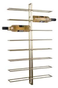 Zidni metalni držač za boce vina u zlatnoj boji broj boca 16 kom Dual – PT LIVING