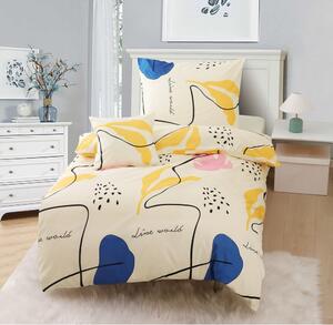 Žuta 3-dijelna posteljina za krevet za jednu osobu od mikrosatena 140x200 cm Sophia – My House