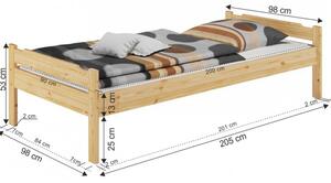 Zondo Jednostruki krevet 90 cm Lipo (prirodna). 1015980