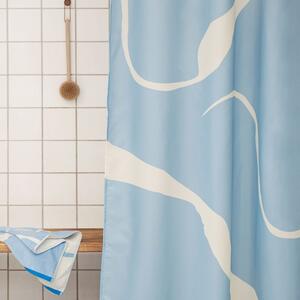Bijeli/plavi ručnik od organskog pamuka 70x133 cm Nova Arte – Mette Ditmer Denmark