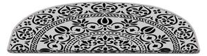 Crno-bijeli set tepiha za stepenice 16 kom 20x65 cm Anatolian Lace – Vitaus