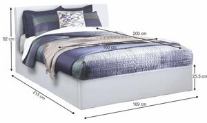 Zondo Bračni krevet 160 cm Kralla (bijela) (s podnicom). 1016017