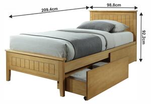 Zondo Jednostruki krevet 90 cm Minea (hrast) (s podnicom). 1016028