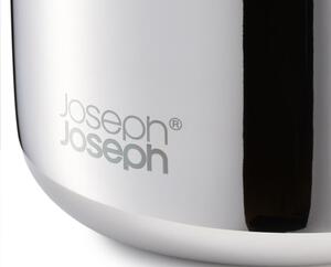 Čaša za četkice za zube od nehrđajućeg čelika u sjajno srebrnoj boji EasyStore Luxe – Joseph Joseph