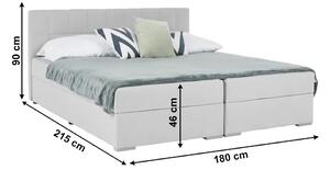 Zondo Bračni krevet Boxspring 180 cm Ferrati (siva + smeđa). 1016099