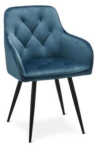 Svijetlo plave baršunaste blagovaonske stolice u setu 2 kom Nadja – Furnhouse