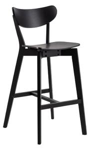 Crne barske stolice u setu 2 kom od masivnog kaučuka 105 cm Roxby – Actona