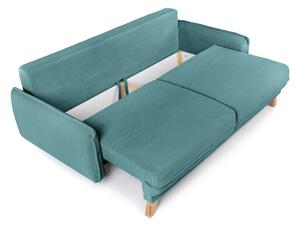 Tirkizna sklopiva sofa od samta 218 cm Tori – Bonami Selection