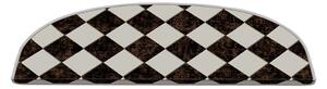 Crno-bijeli set tepiha za stepenice 16 kom 20x65 cm Chess Board – Vitaus