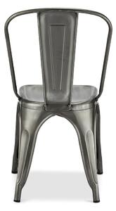 Svijetlo sive metalne blagovaonske stolice u setu 2 kom Korona – Furnhouse
