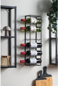 Crni zidni metalni držač za boce vina broj boca 6 kom Single – PT LIVING