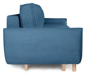 Plava sklopiva sofa od samta 218 cm Tori – Bonami Selection