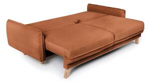 Narančasta sklopiva sofa od samta 218 cm Tori – Bonami Selection