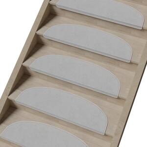 Svijetlo sivi set tepiha za stepenice 16 kom 20x65 cm Plain Color – Vitaus