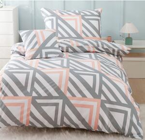 Ružičasto-siva 3-dijelna posteljina za krevet za jednu osobu od mikrosatena 140x200 cm Harper – My House