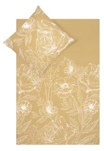 Žuta posteljina od pamučnog perkala 200x135 cm Keno - Westwing Collection