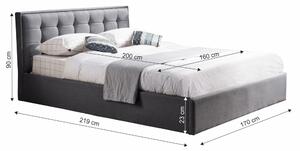 Zondo Bračni krevet 160 cm Essie (s podnicom). 1016440