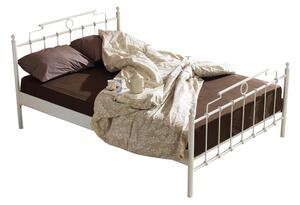 Bijeli metalni bračni krevet s podnicom 140x200 cm Hatkus – Kalune Design