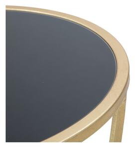 Pomoćni stolić u crno-zlatnoj boji Mauro Ferretti Glam Simple, visina 75 cm