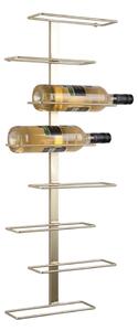 Zidni metalni držač za boce vina u zlatnoj boji broj boca 8 kom Float – PT LIVING
