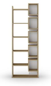 Bijela/u prirodnoj boji biblioteka u dekoru hrasta 60x168,5 cm Eladi – Marckeric