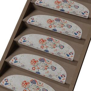 Set tepiha za stepenice 16 kom 20x65 cm Floral Path – Vitaus