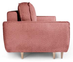Crvena sklopiva sofa od bouclé tkanine 215 cm Patti – Bonami Selection