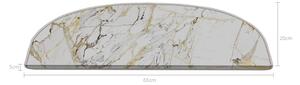 Bijeli set tepiha za stepenice 16 kom 20x65 cm Marble Art – Vitaus