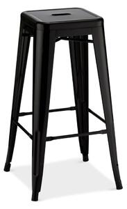 Crne metalne barske stolice u setu 2 kom 76 cm Korona – Furnhouse