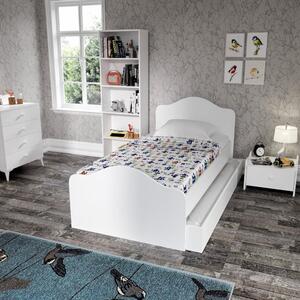 Bijeli krevet s prostorom za pohranu 90x190 cm Kanguru – Kalune Design