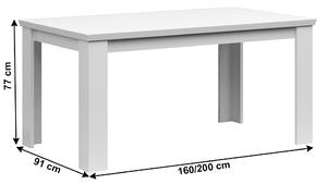 Zondo Blagovaonski stol Aryness (bijela ) (za 6 do 8 osoba). 1034067