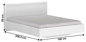Zondo Bračni krevet 160 cm Lafer (bijela). 1034089