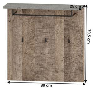 Zondo Panel za vješanje Bareni 80 (pješčani hrast + siva ). 1034119