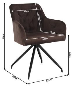 Zondo Dizajnerska okretna fotelja Vavien (smeđa). 1021251