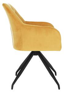 Zondo Dizajnerska okretna fotelja Vavien (boja senfa). 1021252