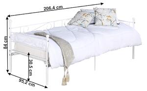 Zondo Jednostruki krevet 90 cm Rossa (s podnicom) (bijela). 1021275