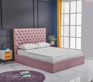 Zondo Bračni krevet 160 cm Nadina (s podnicom) (staro ružičasta). 1021282