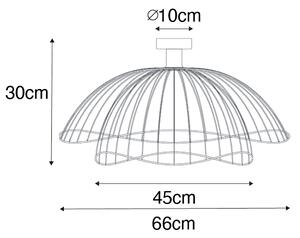 Pametna stropna svjetiljka crna 60 cm uklj. WiFi G95 - Pua