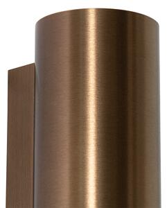 Moderna zidna lampa tamno brončana okrugla - Sandy